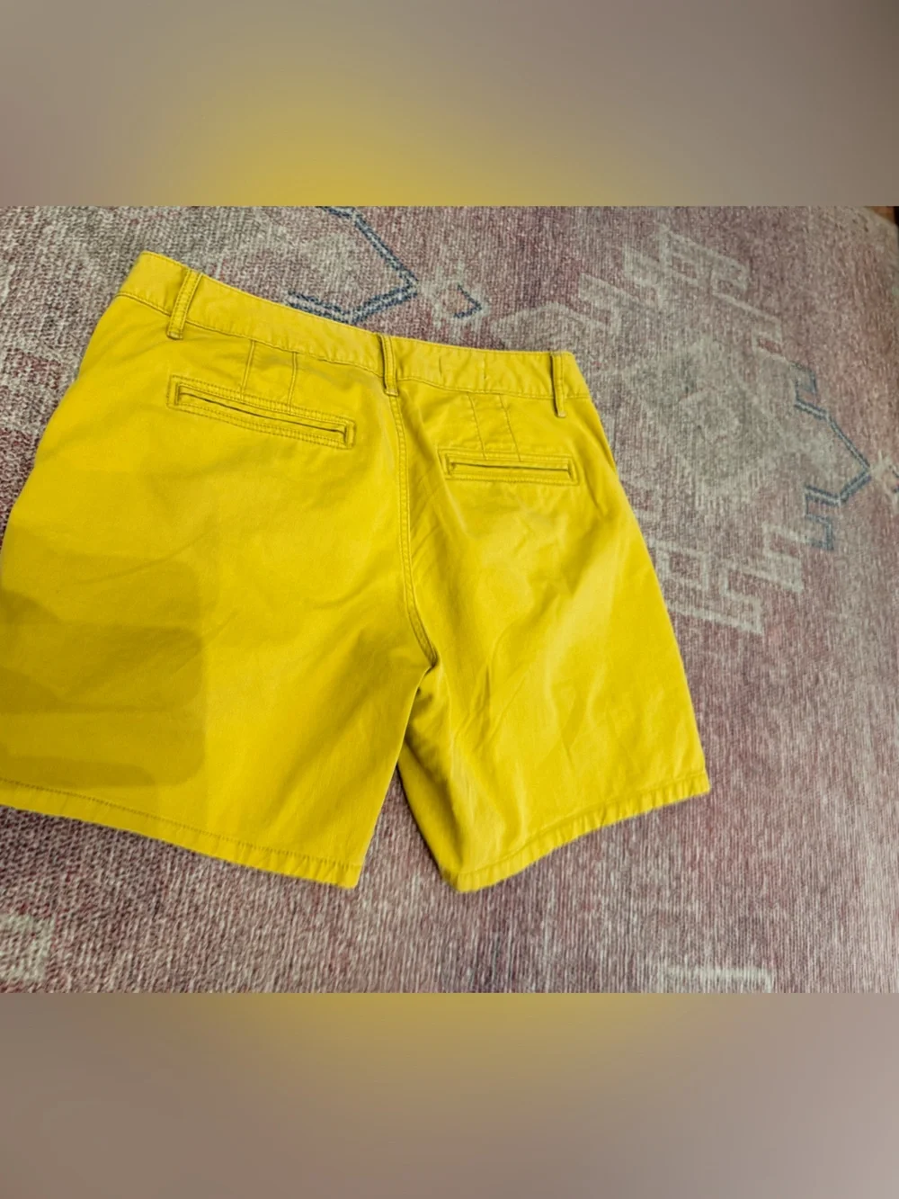 Gap low slung sulpha green/yellow soft chinos 6inch inseam size 6/28
